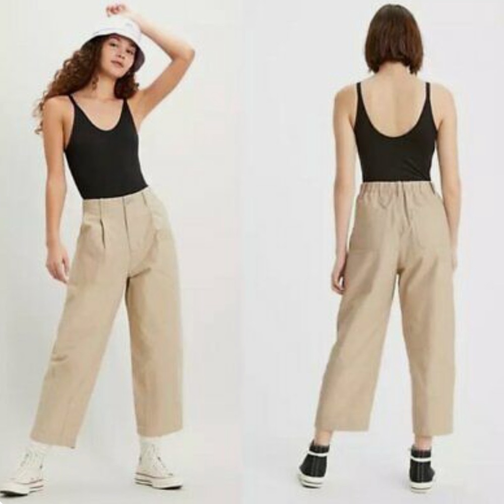 Levi High Waisted Barrel Pant (Khaki)